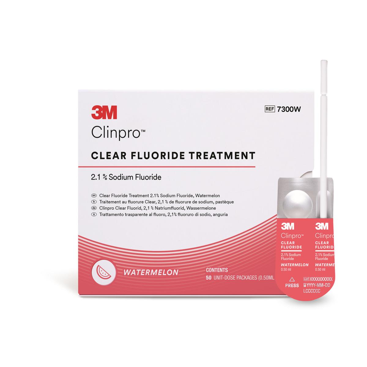 3M Clinpro Clear Fluoride, L-Pop - Watermeloen, Verpakking 50 stuks