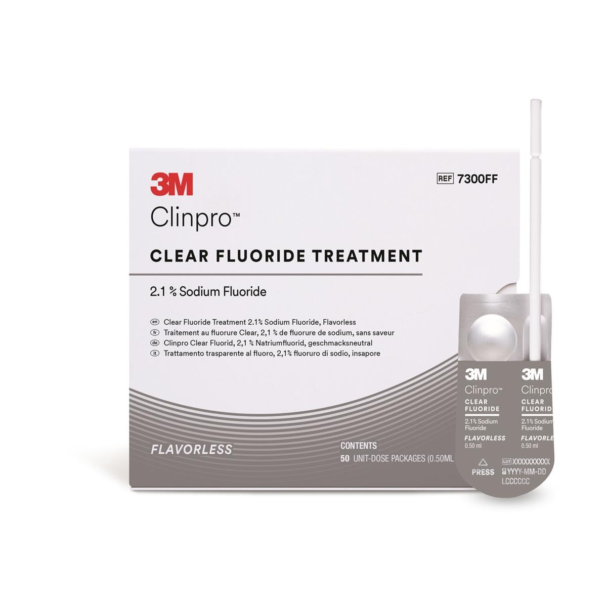 3M Clinpro Clear Fluoride, L-Pop - Neutraal, Verpakking 50 stuks