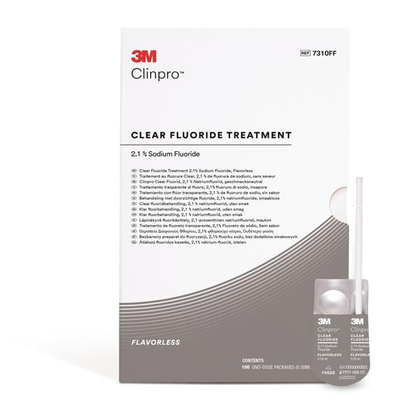 3M Clinpro Clear Fluoride, L-Pop - Neutraal, Verpakking 100 stuks