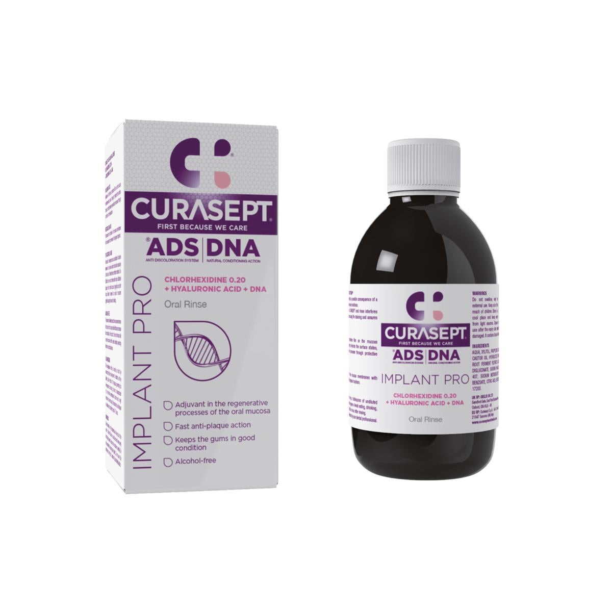 Curasept Mondspoelmiddel ADS DNA Implant Pro - Fles, 200 ml