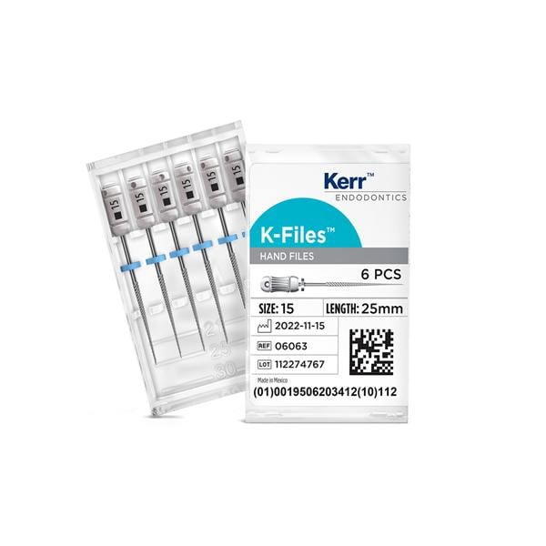 K Vijlen 25 mm - ISO 015, wit 6 stuks