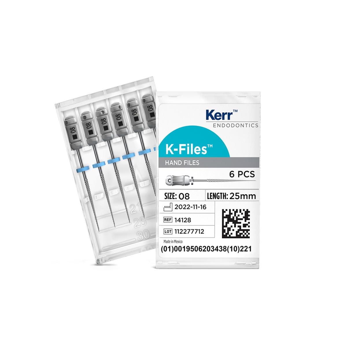 K Vijlen 25 mm - ISO 008 grijs, 6 stuks