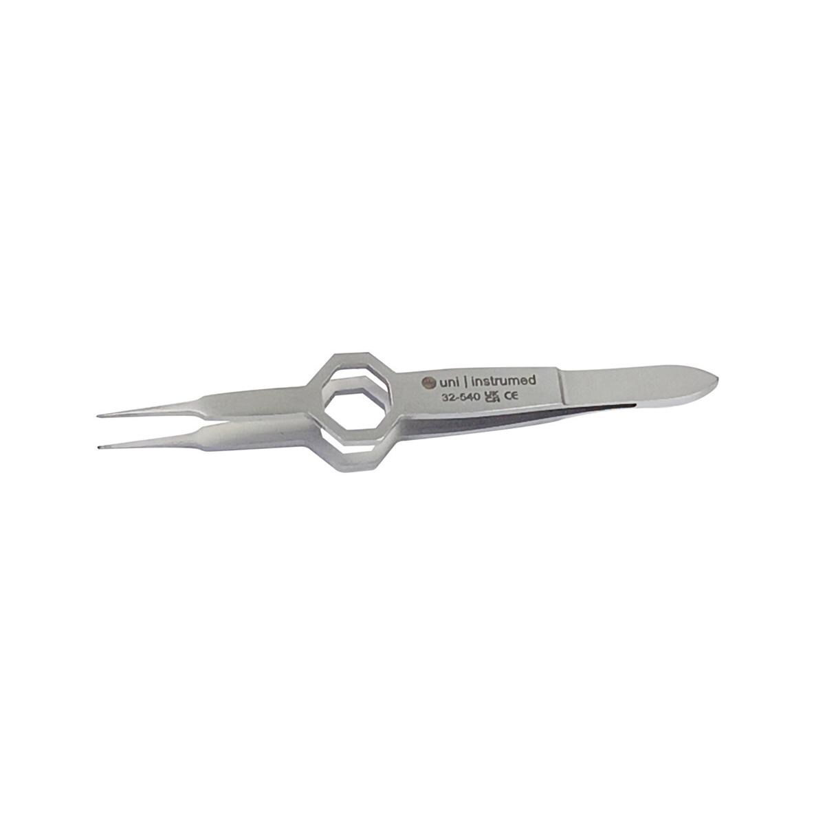Foerster-pincet 9,5 cm recht - 1�2 tanden ? 0,5 mm