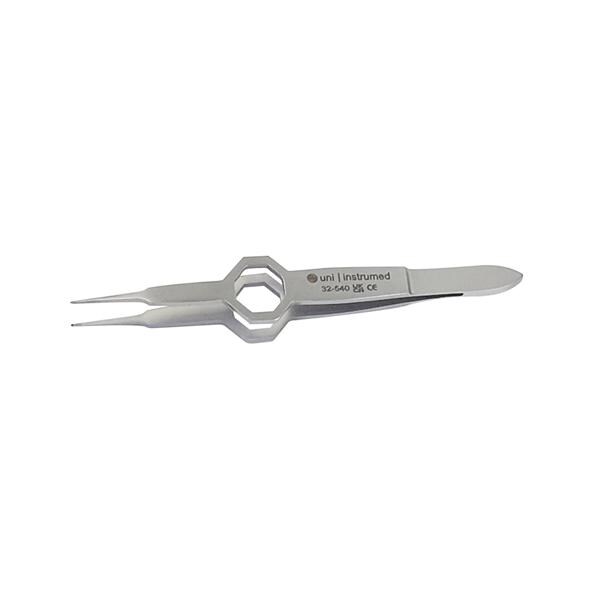 Foerster-pincet 9,5 cm recht - 1�2 tanden ? 0,5 mm