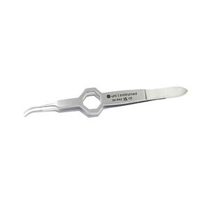 Foerster-pincet gebogen getand 9,5 cm - 0,5 mm