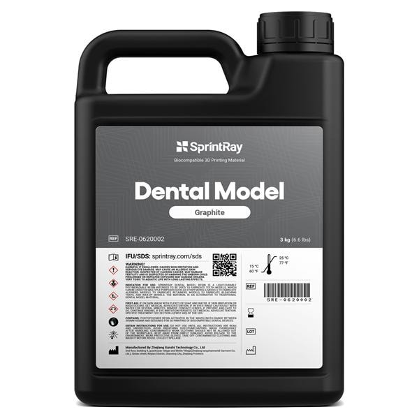 SprintRay Dental Model - Graphite, verpakking 3 kg
