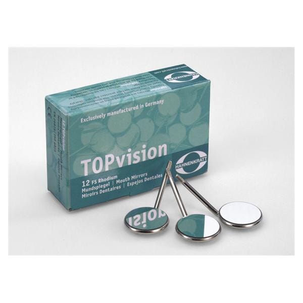 Mondspiegel Front rhodium - Nr. 4,  22 mm, 12 stuks