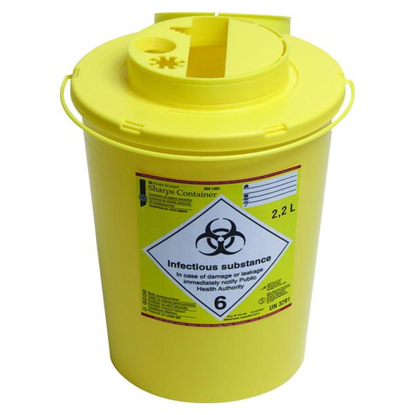 Naaldencontainer - 2,2 liter, rond, 14,5 x 20,4 cm