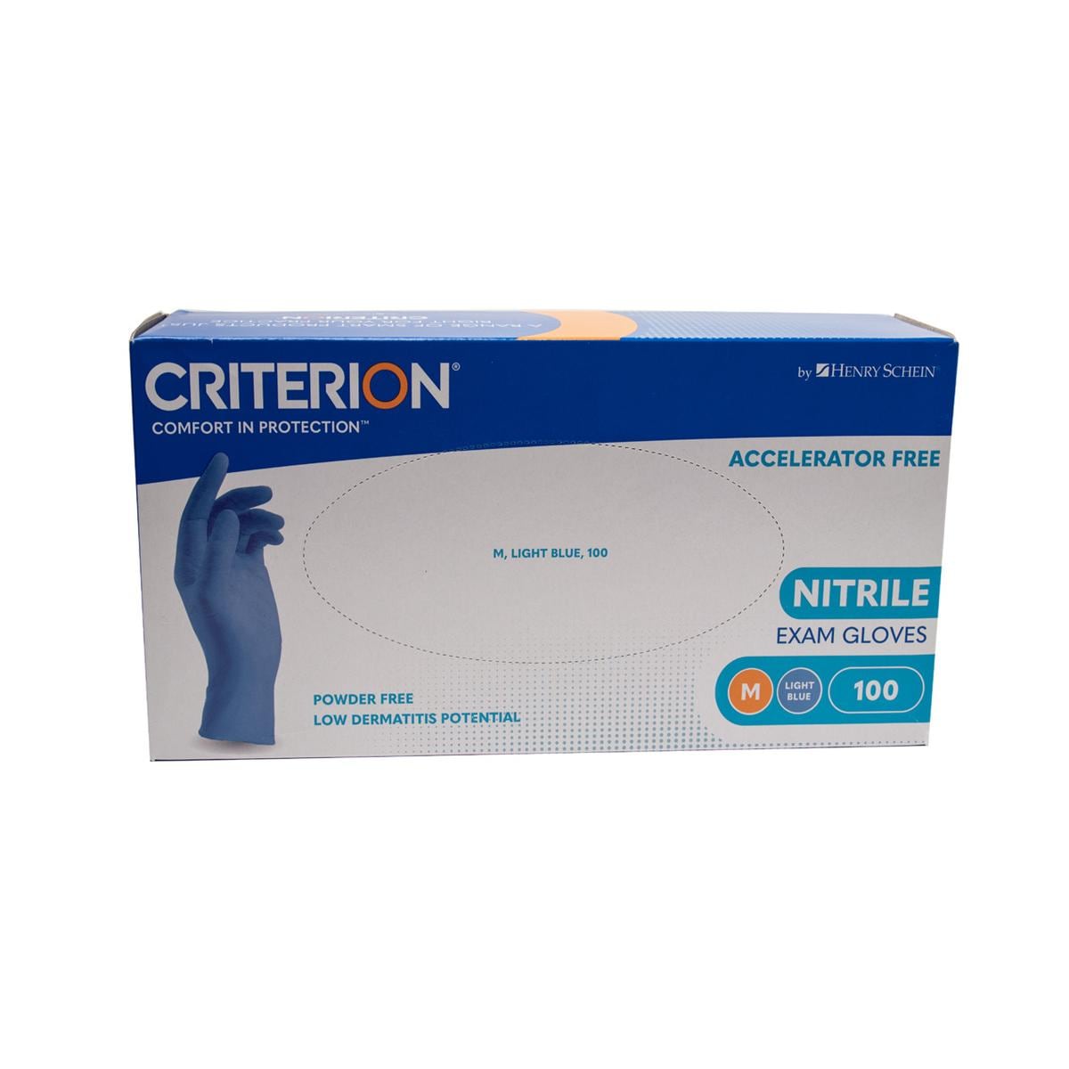Nitrile Examination Gloves accelerator free - blauw - M, 100 stuks