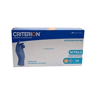 Nitrile Examination Gloves accelerator free - blauw - M, 100 stuks