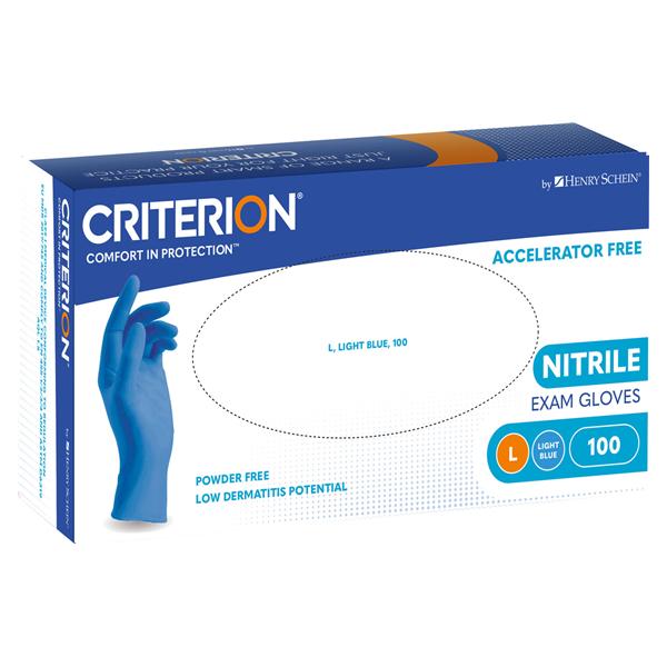 Nitrile Examination Gloves accelerator free - blauw - L, 100 stuks