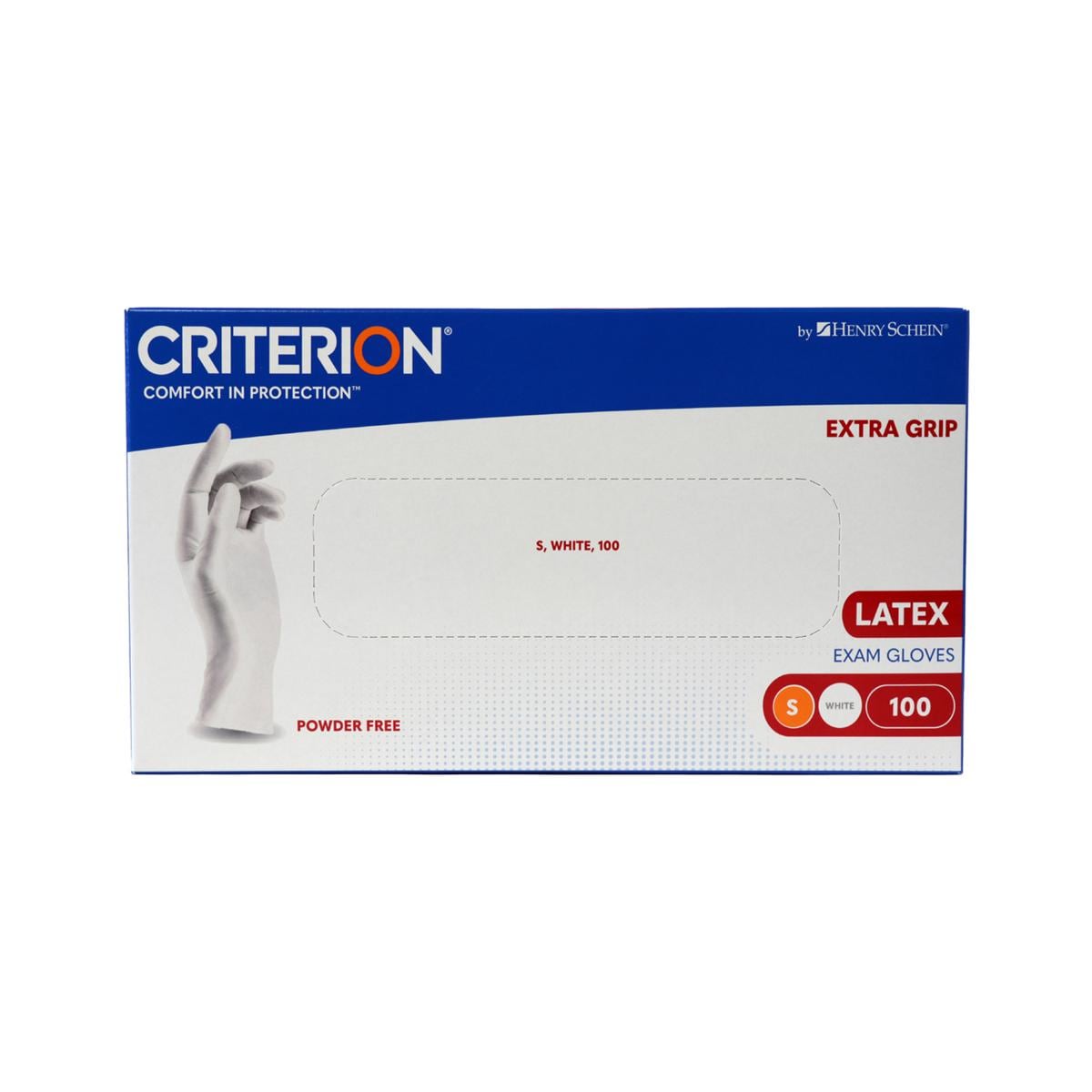 Criterion Latex Exam Extra Grip PF Gloves - S