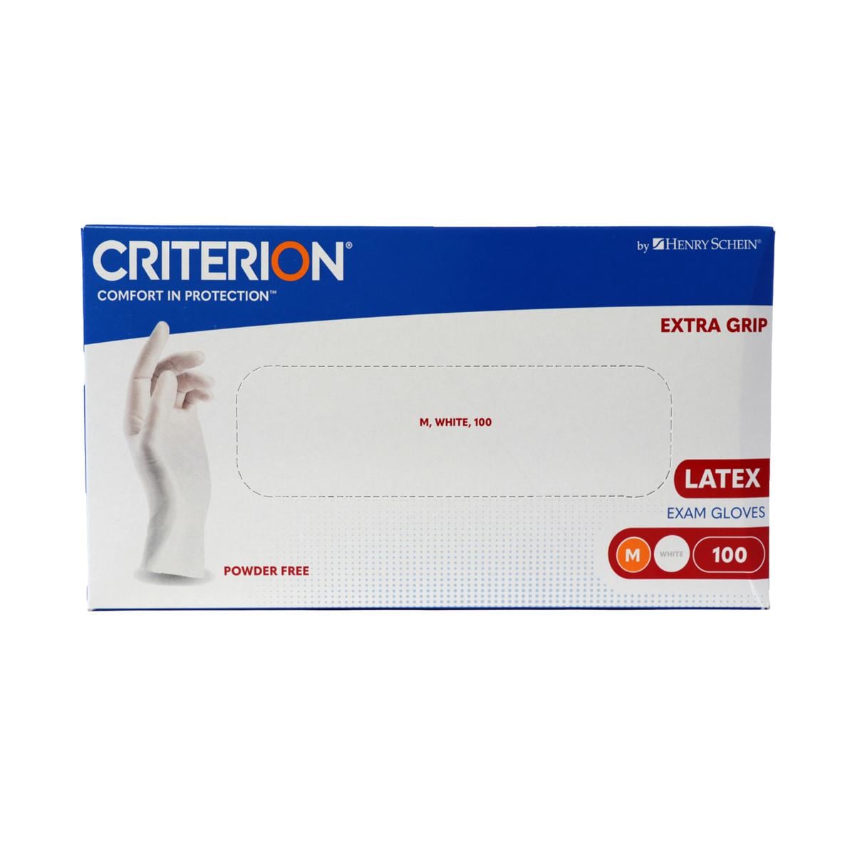 Criterion Latex Exam Extra Grip PF Gloves - M