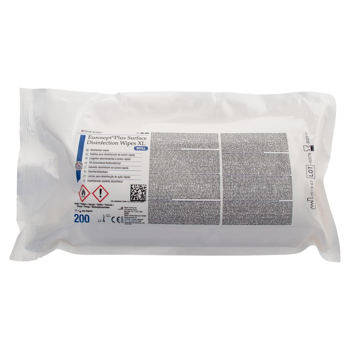Eurosept Xtra Surface Disinfection Wipes XL - navulling - 200 stuks (22 x 20 cm)
