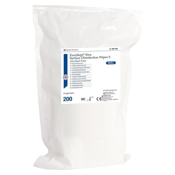 Eurosept Xtra Surface Disinfection Wipes Small - alcoholvrij - Navulling, 200 doekjes (20 x 22 cm)