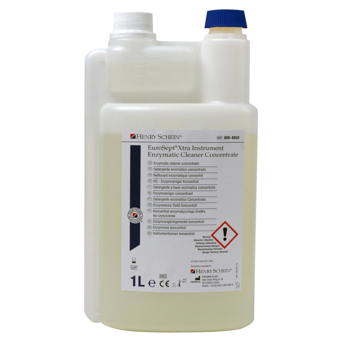 EuroSept Xtra Instrument Enzymatic Cleaner Fles, 1 Liter Henry Schein Dental