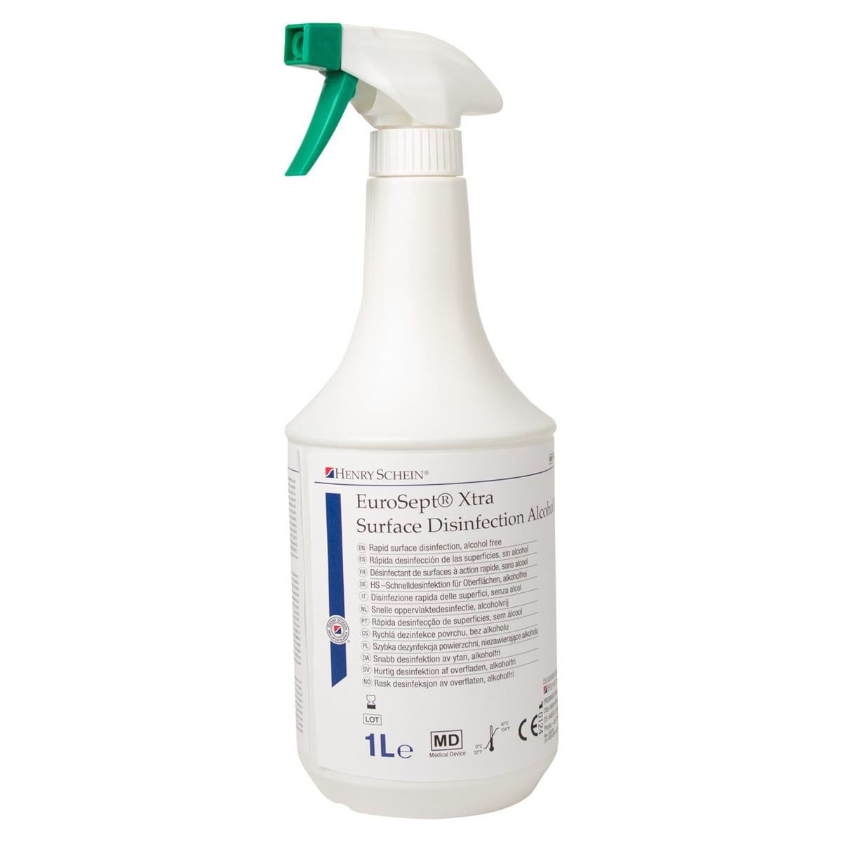 EuroSept Xtra Surface Alcoholvrij Lemon - Fles met sproeikop, 1 liter