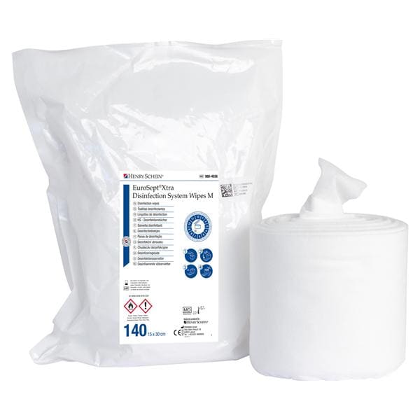 EuroSept Xtra System Dispenser Wet Wipes - Medium, 15 x 30 cm, 140 stuks