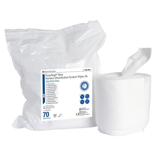Eurosept Xtra Surface Disinfection Wipes - alcoholvrij - XLarge, 70 stuks (30 x 30 cm)