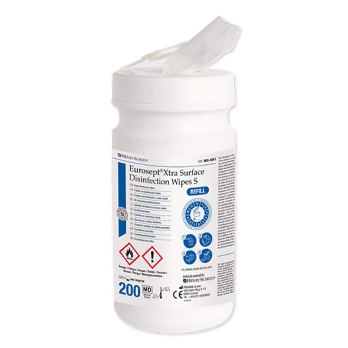 EuroSept Xtra Wipes Lemon - Navulling, 200 doekjes