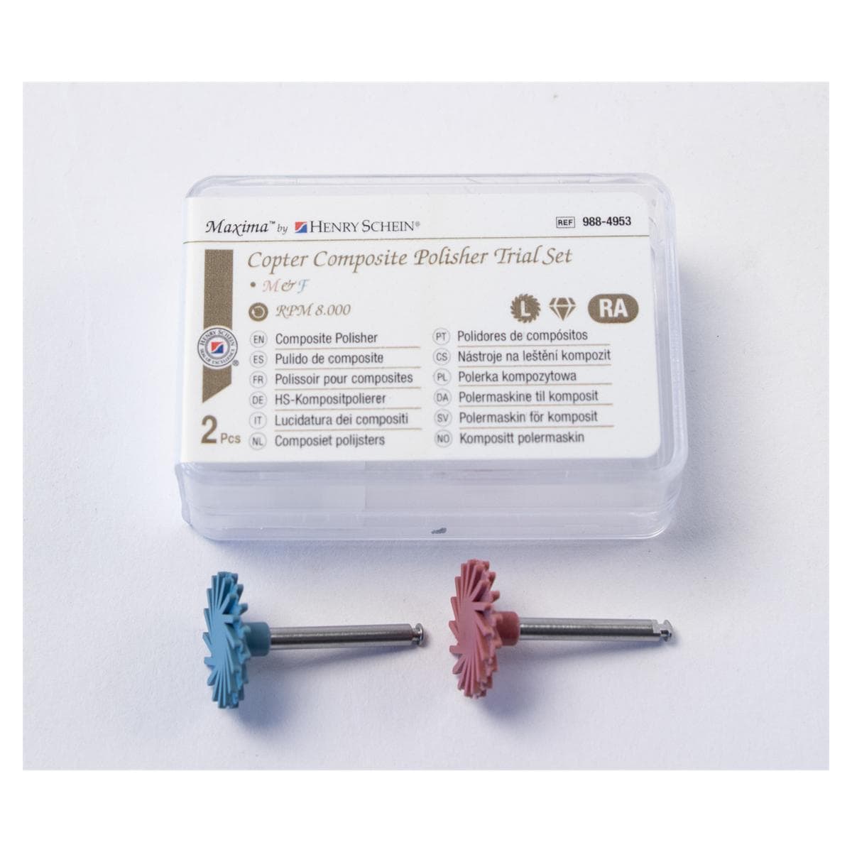 Copter Polishers Composite - Trial set Large, bevat 1 van elk Large Pre-polish en Large High-polish