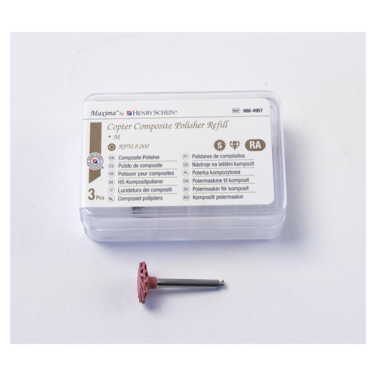 Copter Polishers Composite - Refill, 3 stuks Small Pre-polish rood