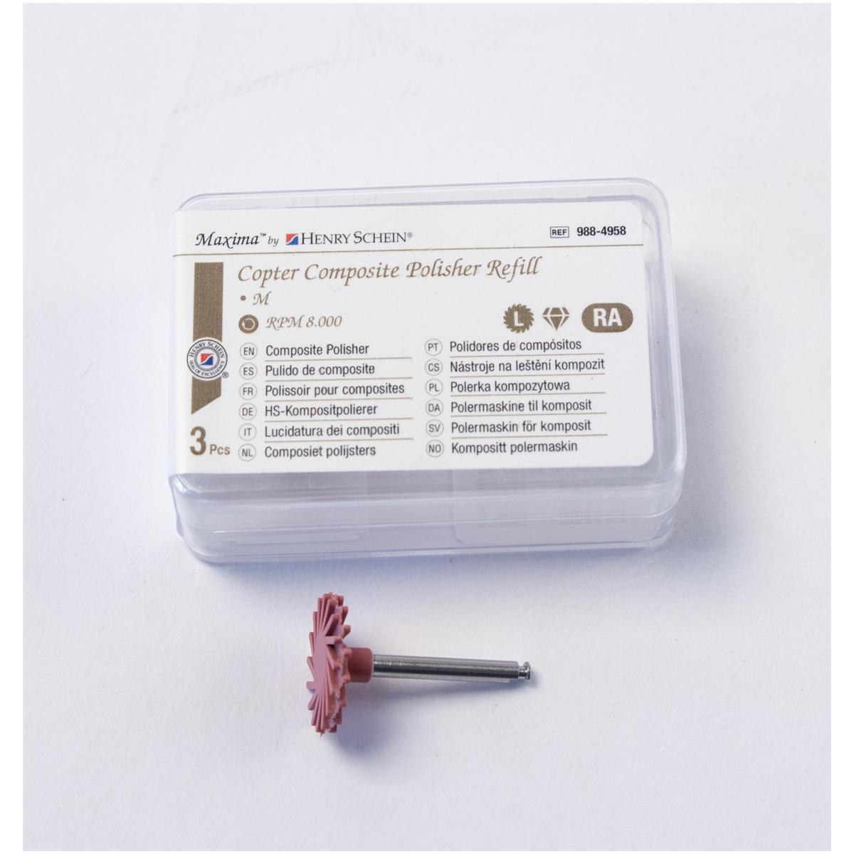 Copter Polishers Composite - Refill, 3 stuks Large Pre-polish rood
