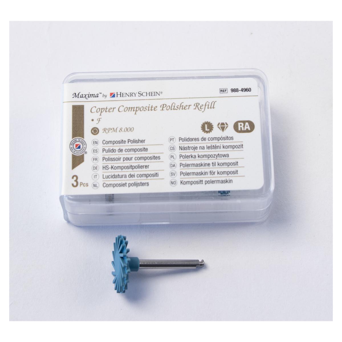 Copter Polishers Composite - Refill, 3 stuks Large High-polish blauw