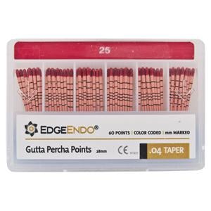 EdgeFile X7 Guttapercha points - Taper 04, ISO 25 (rood) 60 stuks