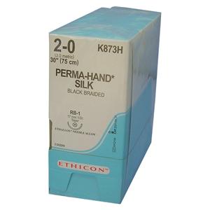 Zijde - lengte 75cm, 36 stuks 2/0, naald RB-1 - K873H